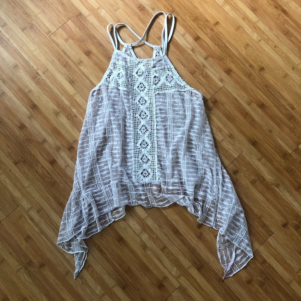 Pinky Lace Tank Top